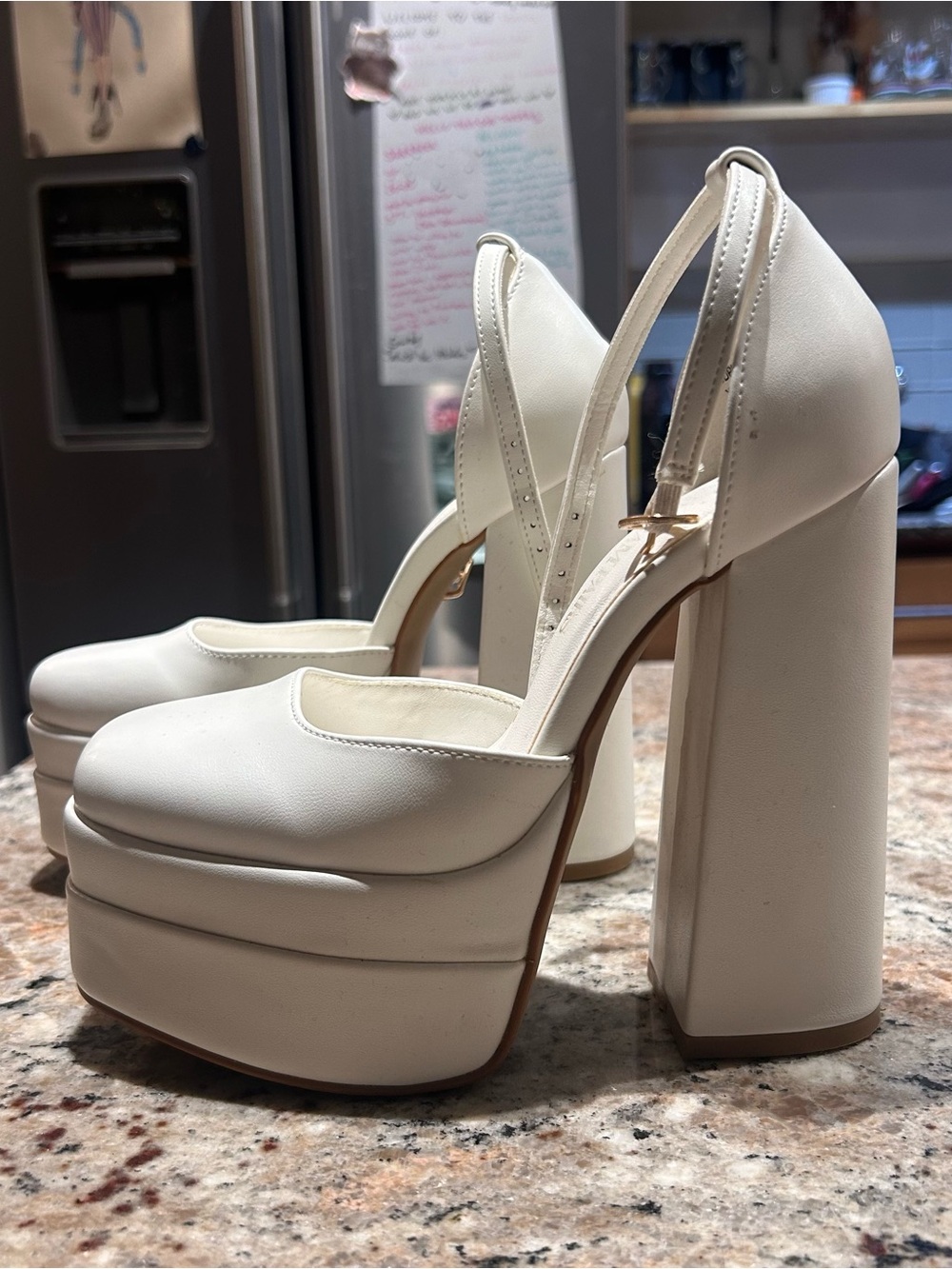 Dream Pairs White Platform High Heels